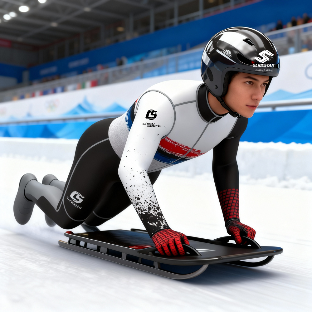 sublimation luge suit skeleton suit bobsleigh suit training suit custom