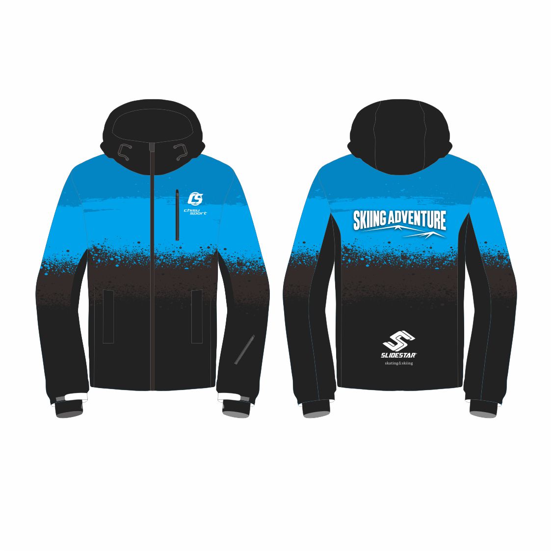 slidestar Sublimation Ski Jacket – All-Weather Custom Print Mountain Ski Wear