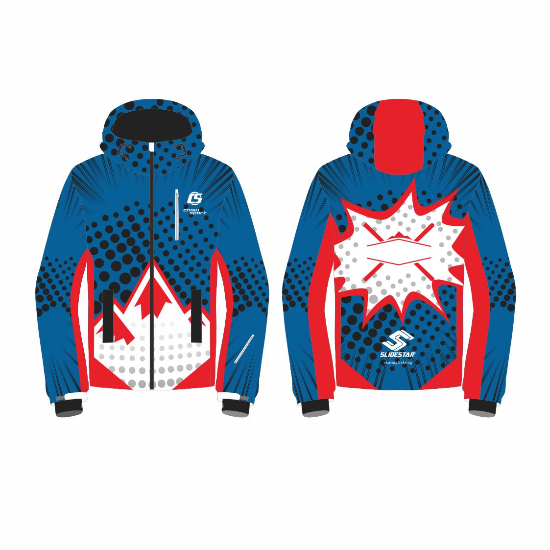 slidestar Premium Sublimation Ski Jacket | Breathable Insulated Full-Color Snow Jacket